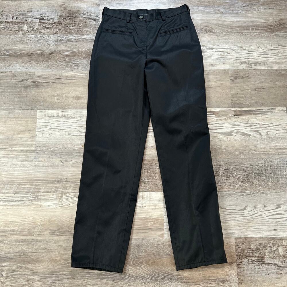 Vintage 90s Versace Techno Jeans Black Cotton Straight Leg Pants Italy 26